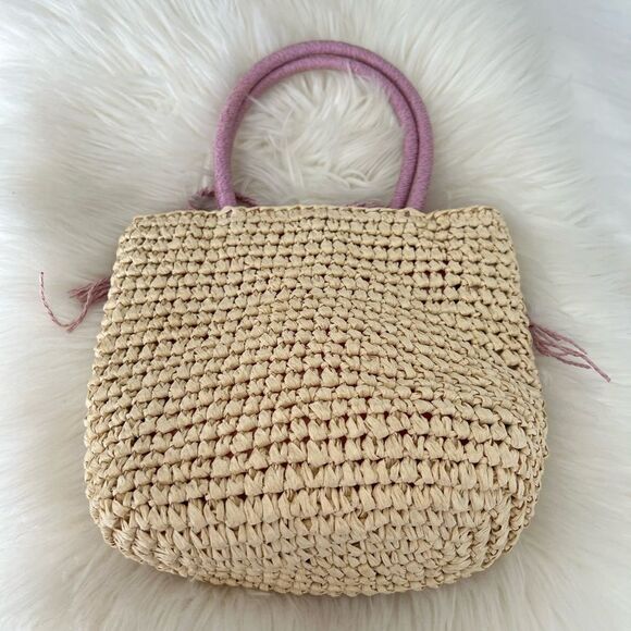 Mini Straw purse floral - Picture 2 of 5